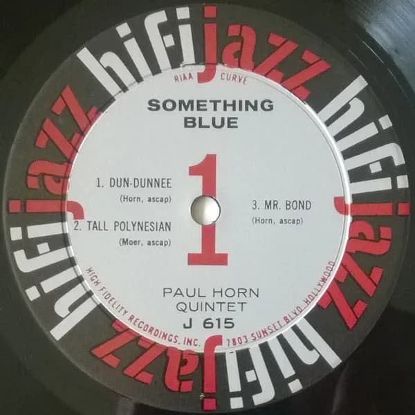 The Paul Horn Quintet — Something Blue