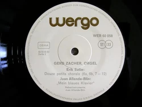 Charles Ives / Erik Satie / Juan Allende-Blin - Gerd Zacher — Zwischen Orgel Und Leierkasten
