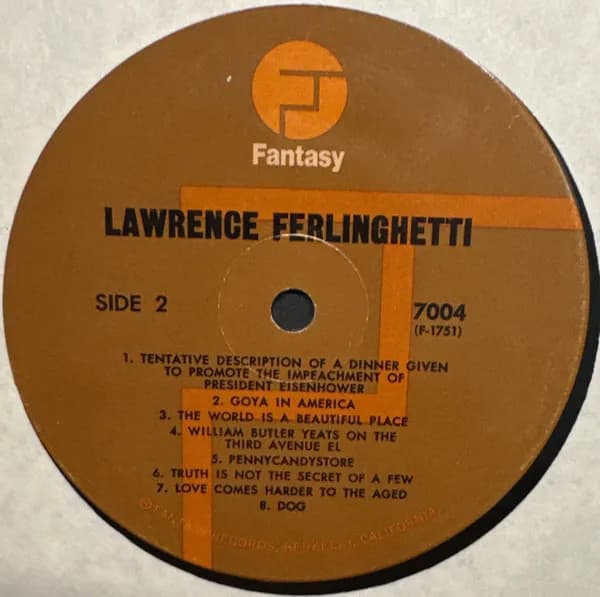 Lawrence Ferlinghetti — Tentative Description Of A Dinner To Promote The Impeachment Of President Eisenhower And Other Poems By Lawrence Ferlinghetti
