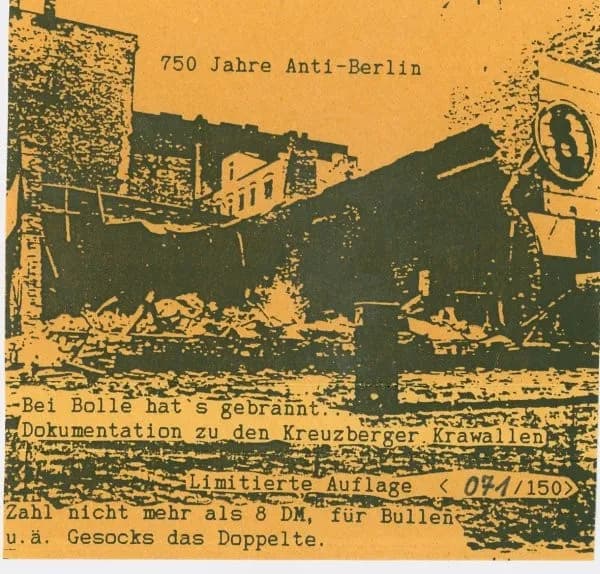 750 Jahre Anti-Berlin - Bei Bolle Hat's Gebrannt - Dokumentation Zu Den Kreuzberger Krawallen