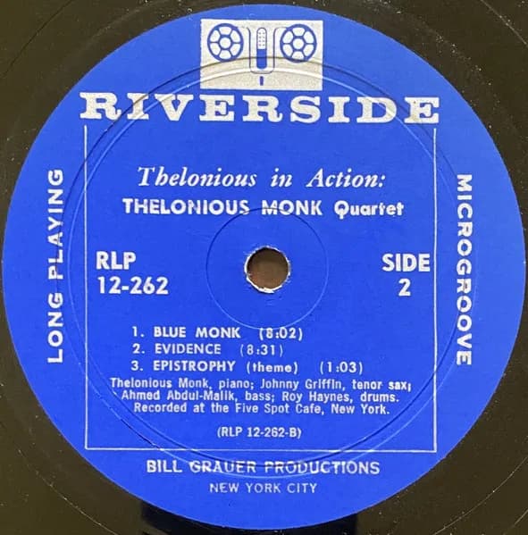 The Thelonious Monk Quartet With Johnny Griffin — Thelonious In Action