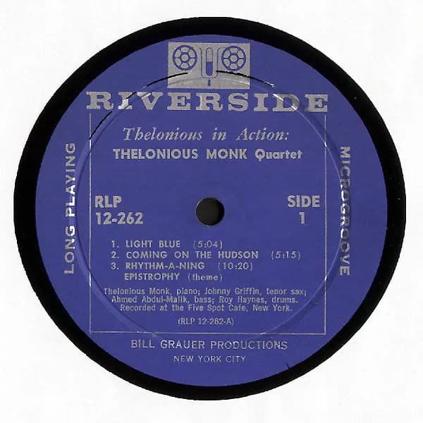 The Thelonious Monk Quartet With Johnny Griffin — Thelonious In Action