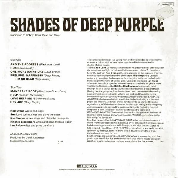 Deep Purple — Shades Of Deep Purple