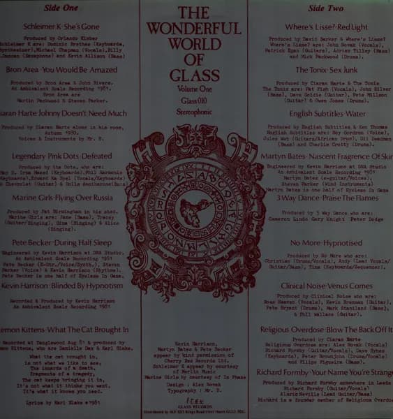 Various — The Wonderful World Of Glass Volume One
