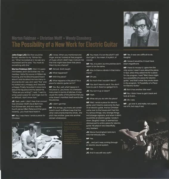 Morton Feldman, Christian Wolff, Wendy Eisenberg — The Possibility Of A New Work For Electric Guitar
