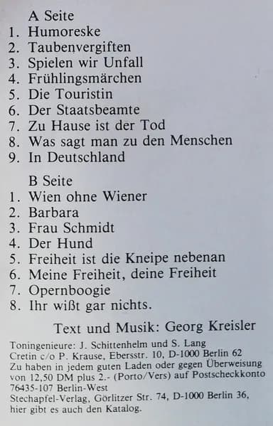 Georg Kreisler, Barbara Peters — Taubenvergiften Für Fortgeschrittene