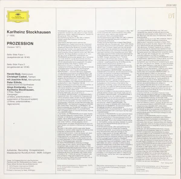 Karlheinz Stockhausen — Prozession