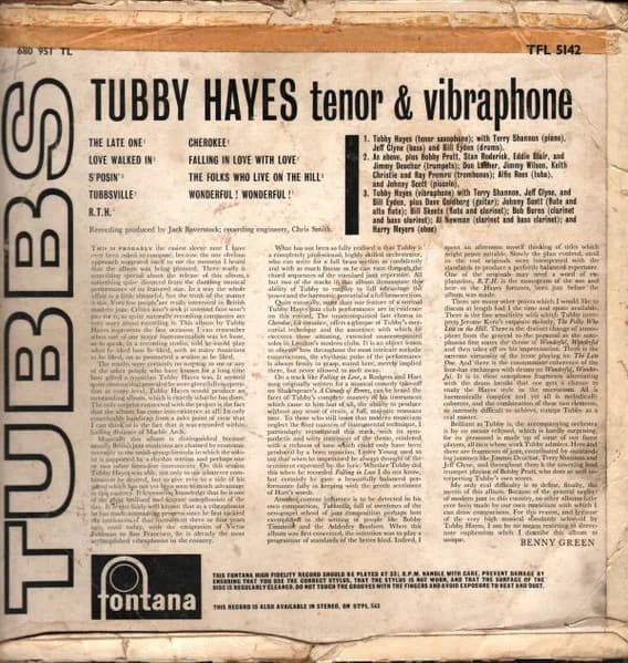 Tubby Hayes — Tubbs