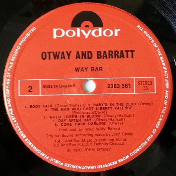 John Otway & Wild Willy Barrett — Way & Bar