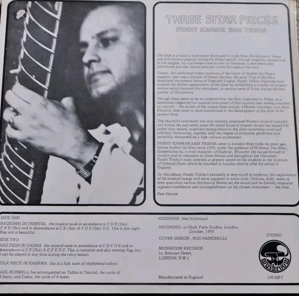 Pandit Kanwar Sain Trikha — Three Sitar Pieces