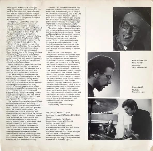 Friedrich Gulda — Fata Morgana (Live At The Domicile)