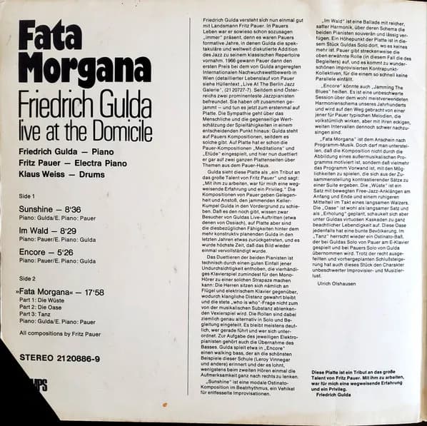 Friedrich Gulda — Fata Morgana (Live At The Domicile)