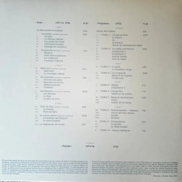 Bernard Parmegiani & François Bayle — Divine Comédie
