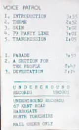 Voice Patrol — The Underground Sound Of Baader Meinhof