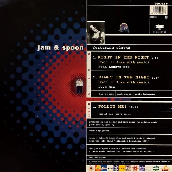 Jam & Spoon Feat. Plavka — Right In The Night (Fall In Love With Music)