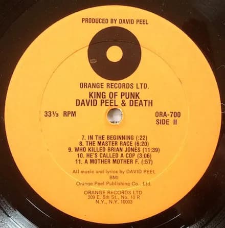 David Peel & Death — King Of Punk