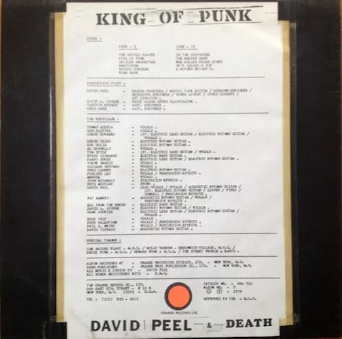 David Peel & Death — King Of Punk