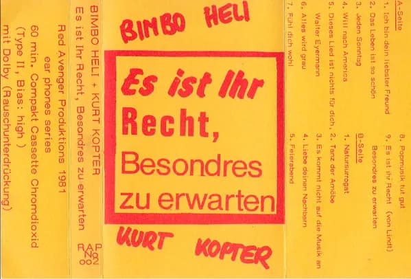 Bimbo Heli + Kurt Kopter — Es Ist Ihr Recht, Besondres Zu Erwarten