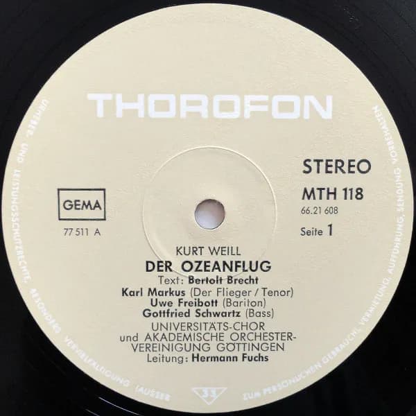 Bertolt Brecht, Kurt Weill — Der Ozeanflug
