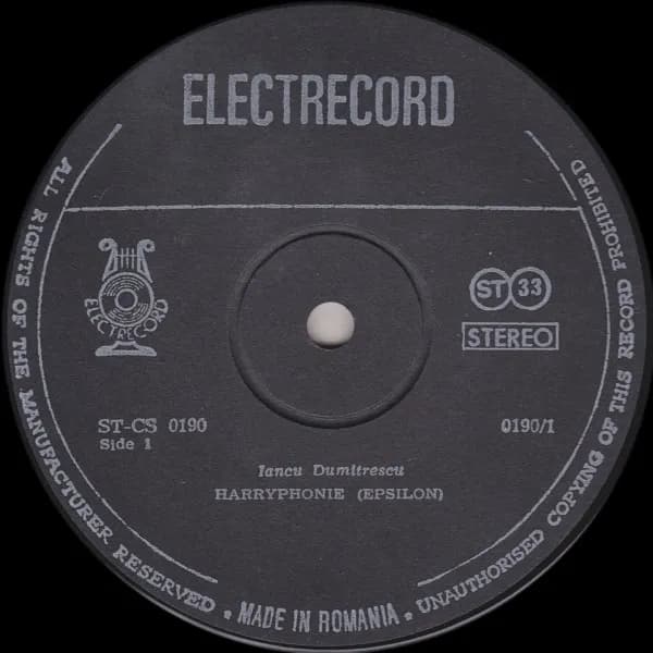 Iancu Dumitrescu — Harryphonie / Movemur Et Sumus