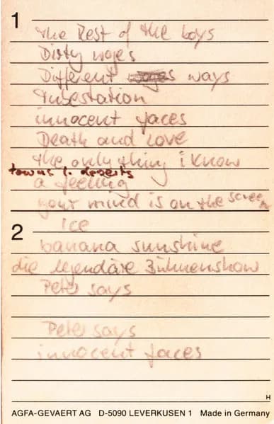 The Rest Of The Boys — Live Auf'er Walli, Jan.85