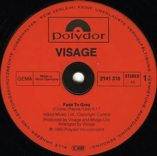 Visage — Fade To Grey