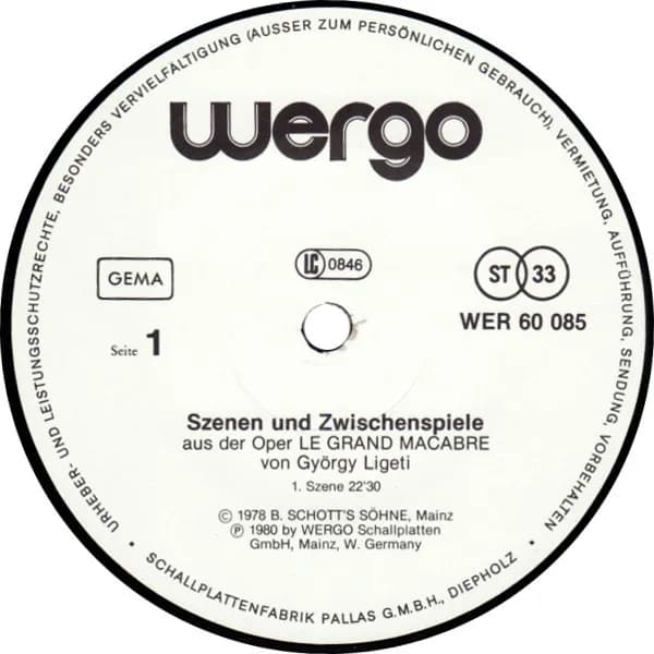 György Ligeti — Szenen Und Zwischenspiele Aus Der Oper Le Grand Macabre