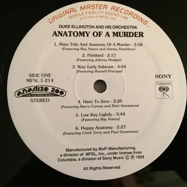 Duke Ellington And His Orchestra — Anatomy Of A Murder (Soundtrack)