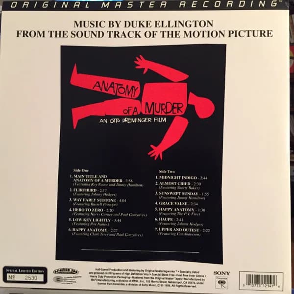 Duke Ellington And His Orchestra — Anatomy Of A Murder (Soundtrack)