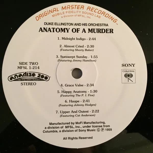Duke Ellington And His Orchestra — Anatomy Of A Murder (Soundtrack)