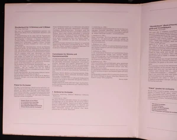 Werner Heider — Stundenbuch / Plakat / Commission / 1. Sinfonie