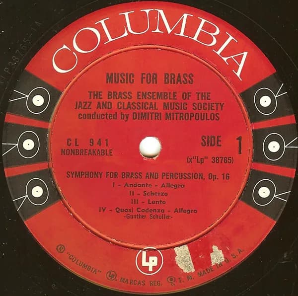 Brass Ensemble Of The Jazz And Classical Music Society — Music For Brass