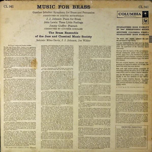 Brass Ensemble Of The Jazz And Classical Music Society — Music For Brass