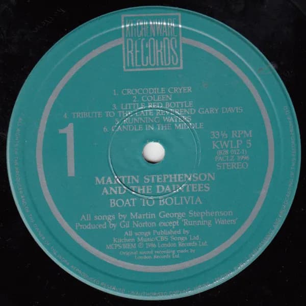 Martin Stephenson And The Daintees — Boat To Bolivia