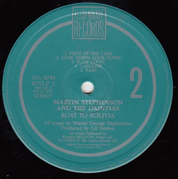 Martin Stephenson And The Daintees — Boat To Bolivia