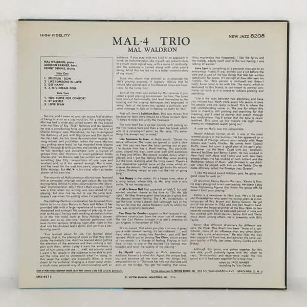 Mal Waldron — Mal/4 Trio