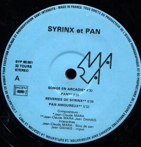 Jean-Claude Mara — Syrinx Et Pan