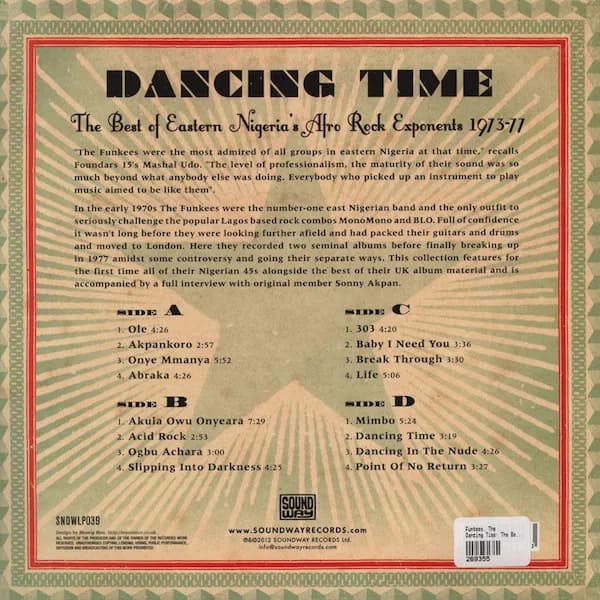 The Funkees — Dancing Time (The Best Of Eastern Nigeria's Afro Rock Exponents 1973-77)