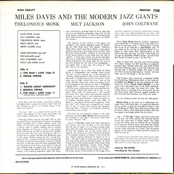 Miles Davis — Miles Davis And The Modern Jazz Giants