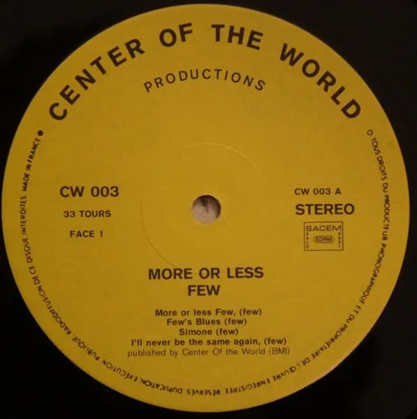 Center Of The World — More Or Less Few. Volume 3