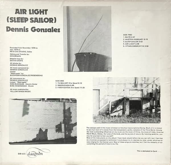 Dennis Gonzalez — Air Light (Sleep Sailor)
