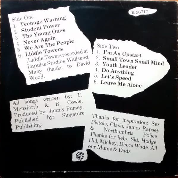 Angelic Upstarts — Teenage Warning