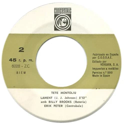 Tete Montoliu, Billy Brooks (2), Eric Peter — Scandia Sky / Lament