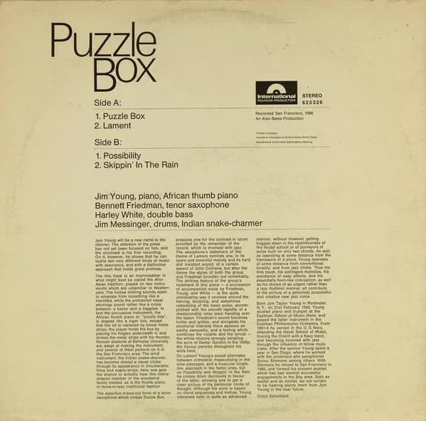 Jym Young's San Francisco Avantgarde — Puzzle Box