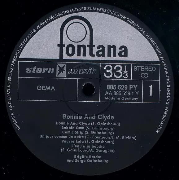 Brigitte Bardot Et Serge Gainsbourg — Bonnie And Clyde
