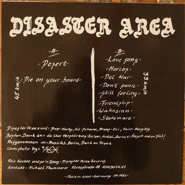 Disaster Area — Die On Your Board