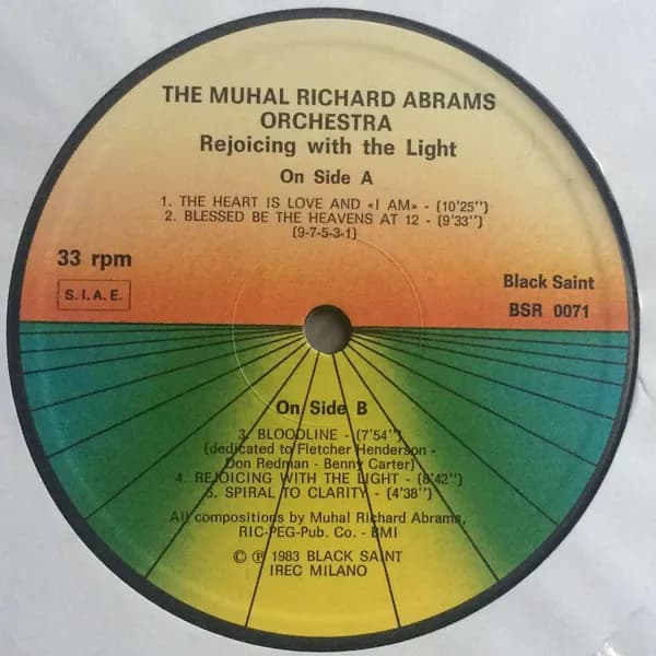 The Muhal Richard Abrams Orchestra — Rejoicing With The Light