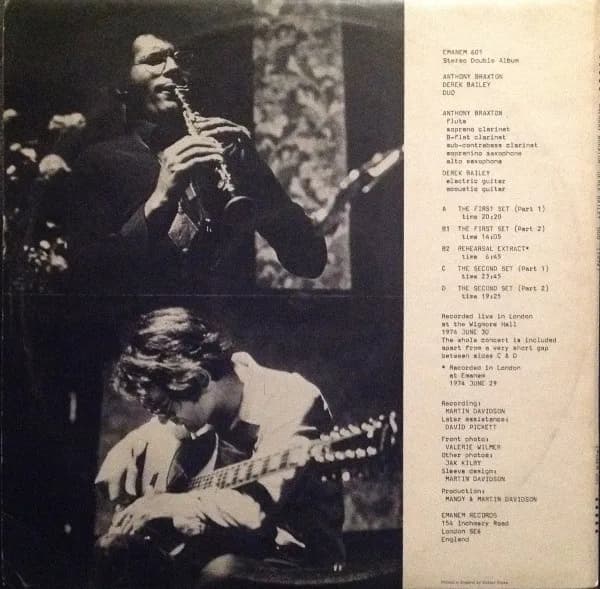 Anthony Braxton & Derek Bailey — Duo