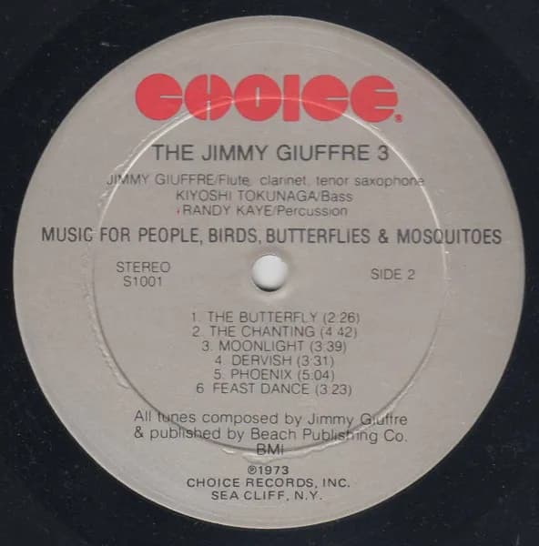 The Jimmy Giuffre Trio — Music For People, Birds, Butterflies & Mosquitoes