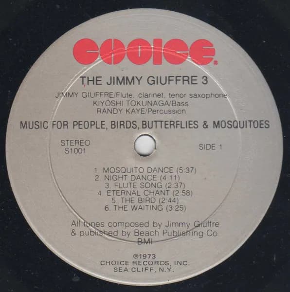 The Jimmy Giuffre Trio — Music For People, Birds, Butterflies & Mosquitoes
